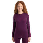 Icebreaker Women's Zoneknit 200 Long Sleeve Crewe Nightshade/Electron Pink/Cb