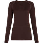 Icebreaker Women's Zoneknit 260 Longsleeve Crewe Bittersweet/Cedar Wood/Core Black