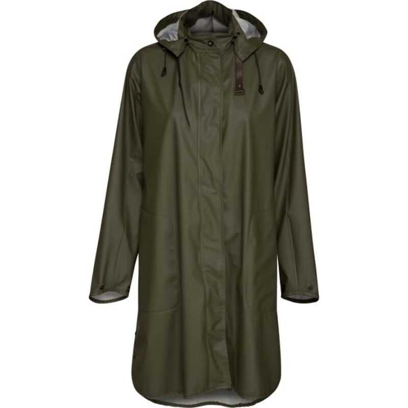 Ilse Jacobsen Women's Raincoat Detachable Hood Army Ilse Jacobsen Women's Raincoat Detachable Hood Army