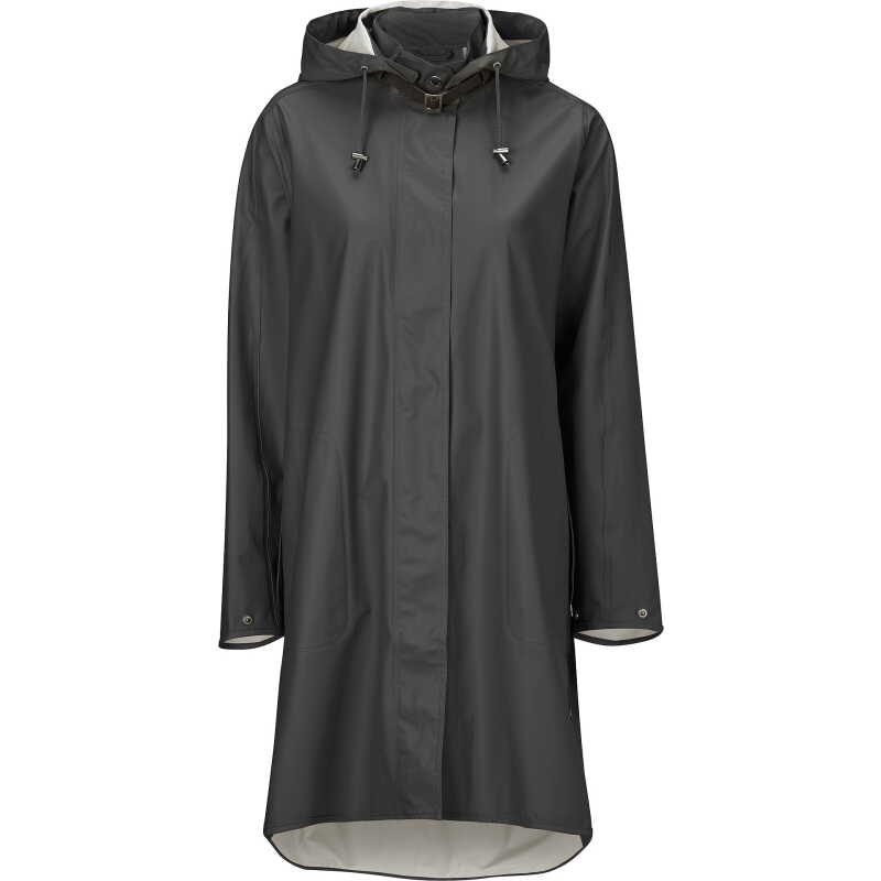 Ilse Jacobsen Women's Raincoat Detachable Hood Dark Shadow Ilse Jacobsen Women's Raincoat Detachable Hood Dark Shadow