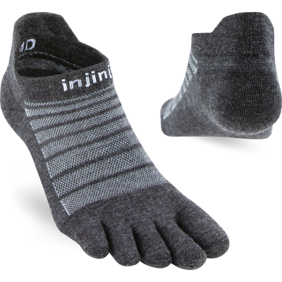 Injinji Men's Run Lightweight No-Show Wool Slate