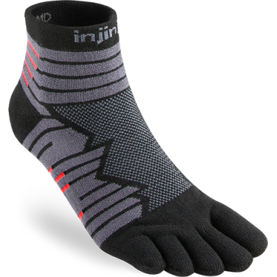 Injinji Men's Ultra Run Mini-Crew Onyx