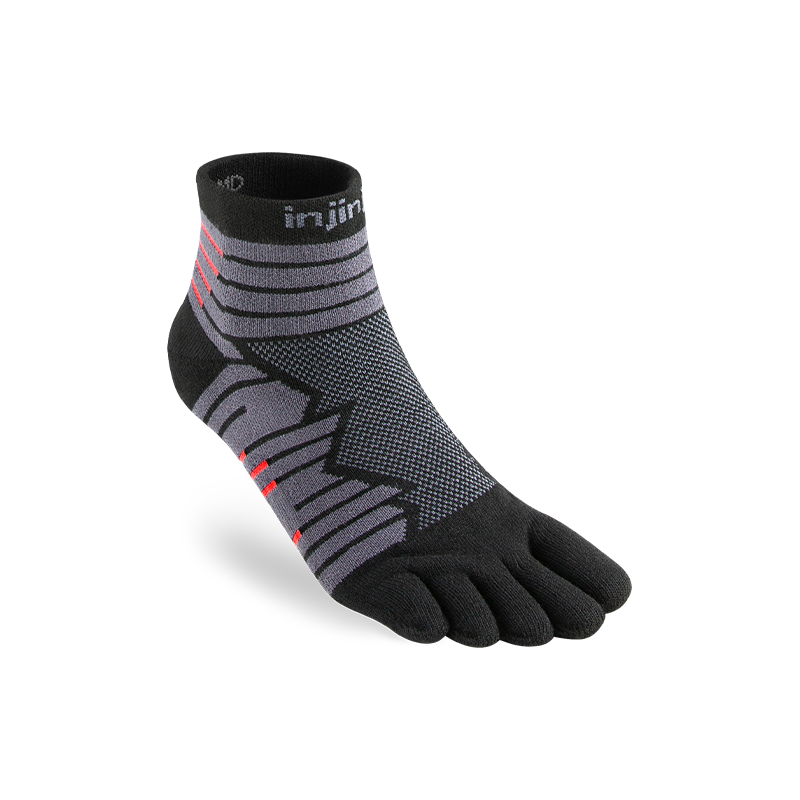 Injinji Men's Ultra Run Mini-Crew Onyx Injinji Men's Ultra Run Mini-Crew Onyx