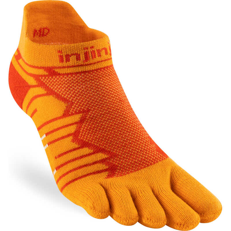 Injinji Men's Ultra Run No-Show Desert Orange