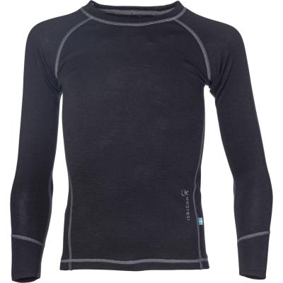 Isbjörn of Sweden Kids' Husky Sweater Baselayer Black