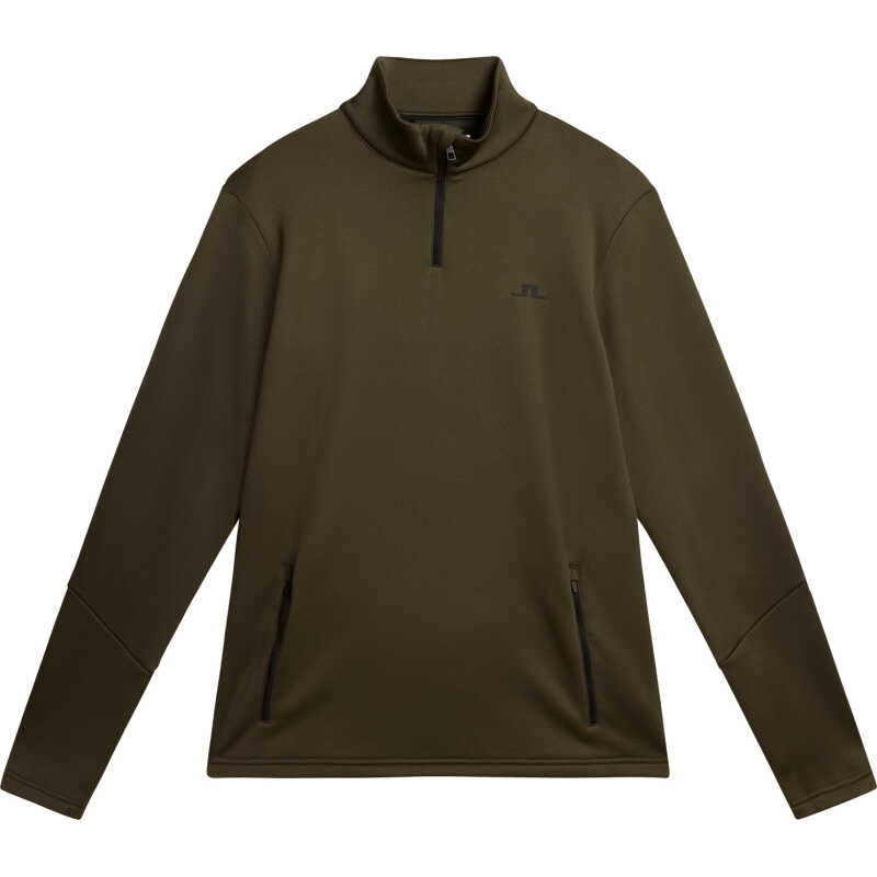 J.Lindeberg Men's Aerial 1/4 Zip Midlayer Forest Green J.Lindeberg Men's Aerial 1/4 Zip Midlayer Forest Green