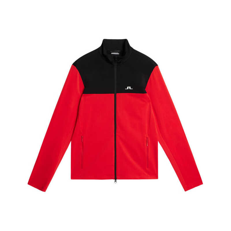 J.Lindeberg Men's Banks Mid Layer Fiery Red
