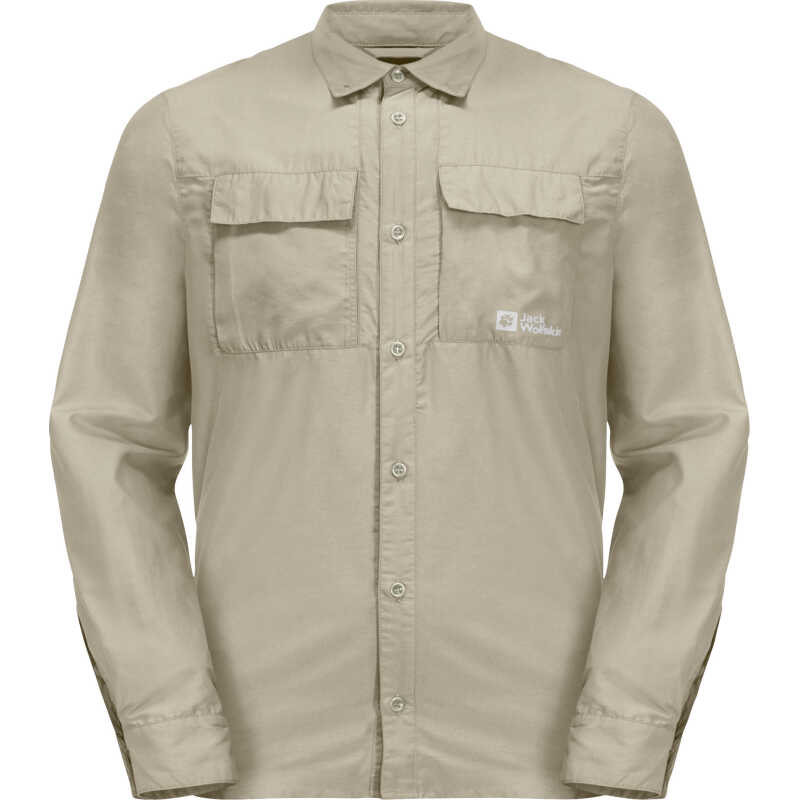 Jack Wolfskin Men's Barrier Longsleeve Shirt Stone Jack Wolfskin Men's Barrier Longsleeve Shirt Stone