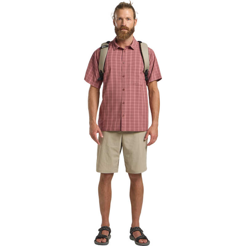Jack Wolfskin Men's Meseta Shirt Check Dark Rust Jack Wolfskin Men's Meseta Shirt Check Dark Rust