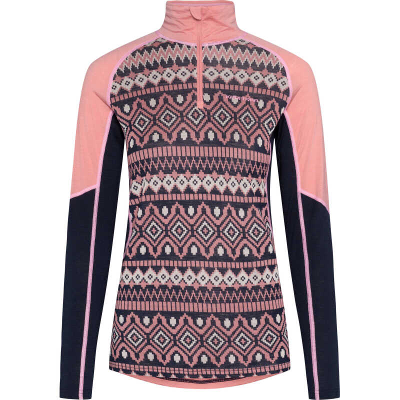 Kari Traa Women's Malia Half Zip Pastel Dusty Pink Kari Traa Women's Malia Half Zip Pastel Dusty Pink