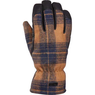 Kombi Men's Lumberjack Wool Blend Gloves Brown Tartan