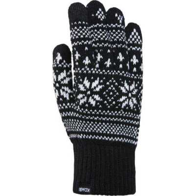 Kombi Unisex Nordic Jacquard Gloves Black