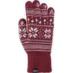 Kombi Unisex Nordic Jacquard Gloves Rosewood Red