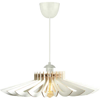 LUMI 160-T taklampa, w. justerbar höjd - vit MDF
