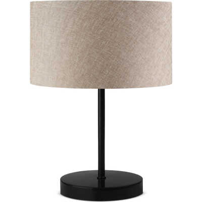 LUMI AYD 2848 bordslampa - beige tyg och svart metall