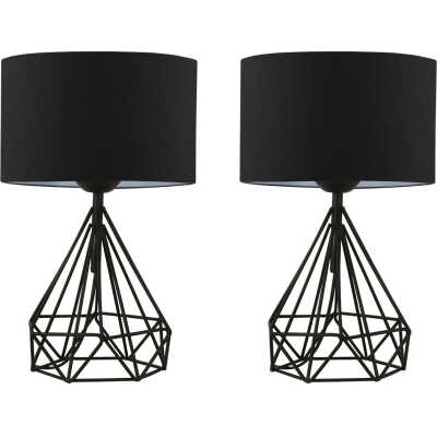 LUMI AYD 2974 bordslampa - svart tyg och svart metall
