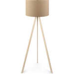 LUMI AYD golvlampa - beige PVC-tyg och ek MDF