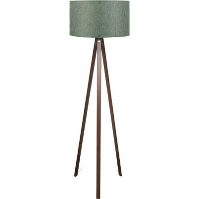 LUMI AYD golvlampa - grön PVC och brun MDF