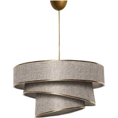 LUMI Couper taklampa - beige bomull och guld