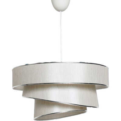 LUMI Couper taklampa - beige bomull och silver