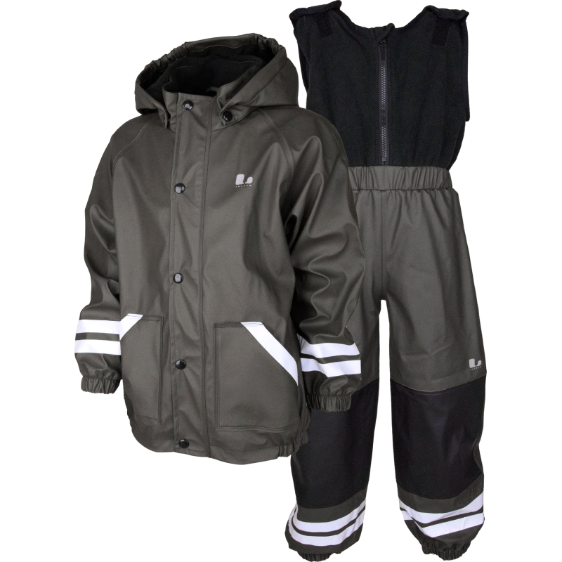 Lindberg Kids' Fagerhult Rain Set Fleece Anthracite