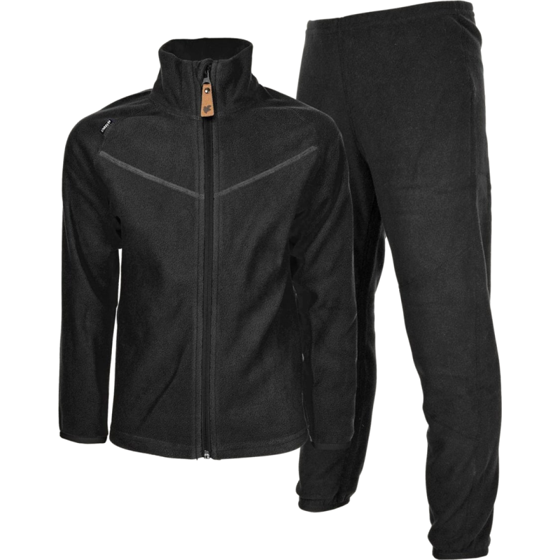 Lindberg Kids' Umeå Fleece Set Grey Melange/Black