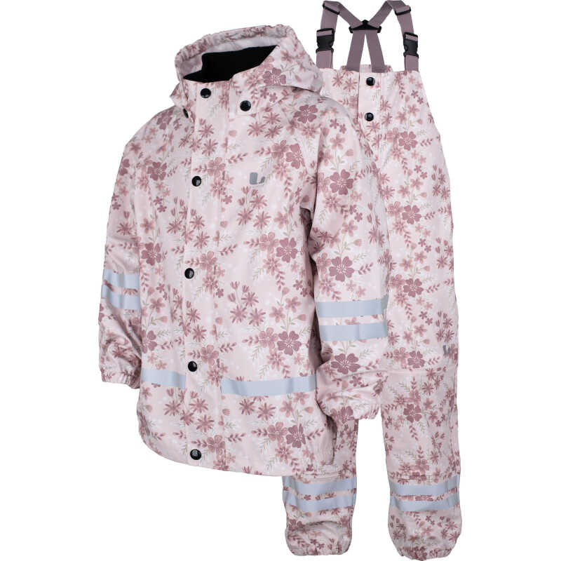 Lindberg Kids' Vattholma Rain Set Pink/white Lindberg Kids' Vattholma Rain Set Pink/white