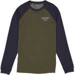 Mons Royale Men's Icon Merino Raglan Long Sleeve Dark Olive/9 Iron