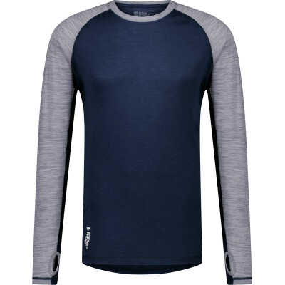 Mons Royale Men's Temple Tech LS Grey Heather/midnight