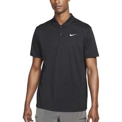 NIKE Court DriFit Polo Black Mens