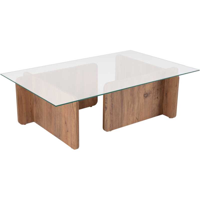 NORDVÄRK Flavio soffbord, rektangulärt - glas och melamin från Atlantfuru