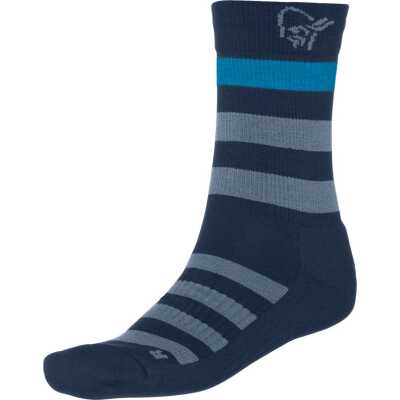 Norr⌀na Falketind Mid Weight Merino Socks Indigo Night/Flintstone