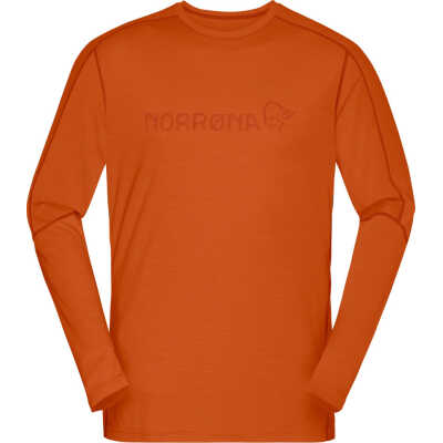 Norr⌀na Men's Falketind Equaliser Merino Round Neck Gold Flame
