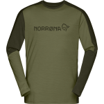 Norr⌀na Men's Falketind Equaliser Merino Round Neck Olive Night/Rosin