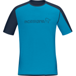 Norr⌀na Men's Falketind Equaliser Merino T-Shirt Hawaiian surf/Indigo Night