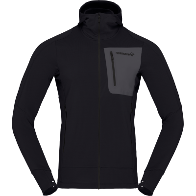 Norr⌀na Men's Falketind Power Grid Hood Caviar