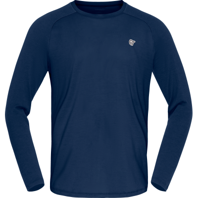 Norr⌀na Men's Femund pureUll Long Sleeve Indigo Night