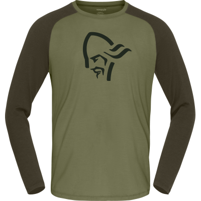 Norr⌀na Men's Femund pureUll Long Sleeve Loden Green