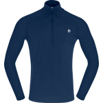 Norr⌀na Men's Femund pureUll Zip Neck Indigo Night
