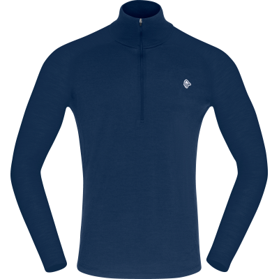 Norr⌀na Men's Femund pureUll Zip Neck Indigo Night