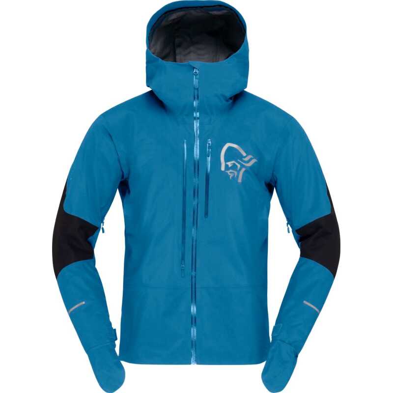 Norr⌀na Men's Fj⌀rå Gore-Tex Pro Jacket Mykonos Blue