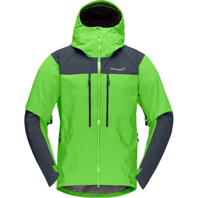 Norr⌀na Men's Trollveggen Gore-Tex Pro Light Jacket Classic Green/Cool Black