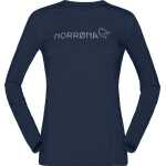 Norr⌀na Women's Falketind Equaliser Merino Round Neck Indigo Night
