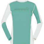 Norr⌀na Women's Falketind Equaliser Merino Round Neck Malachite Green