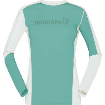 Norr⌀na Women's Falketind Equaliser Merino Round Neck Malachite Green