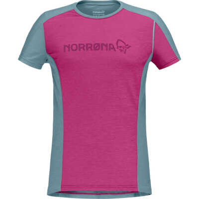 Norr⌀na Women's Falketind Equaliser Merino T-Shirt Festival Fuchsia