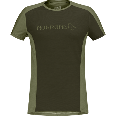 Norr⌀na Women's Falketind Equaliser Merino T-Shirt Olive Night/Rosin