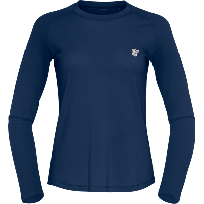 Norr⌀na Women's Femund pureUll Long Sleeve Indigo Night
