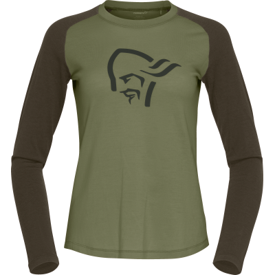 Norr⌀na Women's Femund pureUll Long Sleeve Loden Green