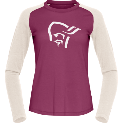 Norr⌀na Women's Femund pureUll Long Sleeve Violet Quartz